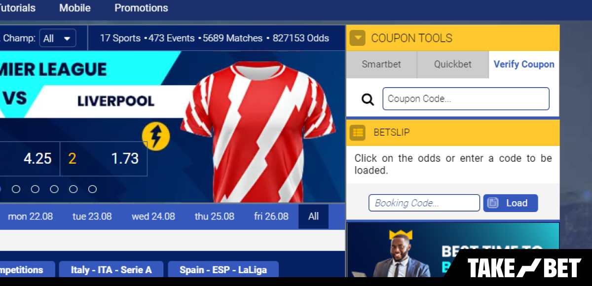 BetKing booking code check and how to book a bet (screenshot)