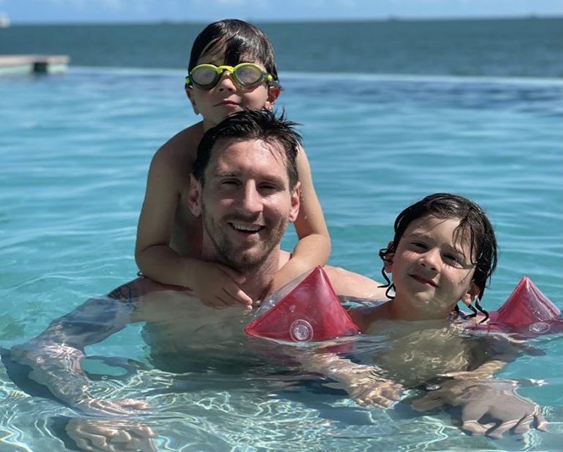 Lionel Messi enjoying family time in Miami with sons, Mateo and Ciro